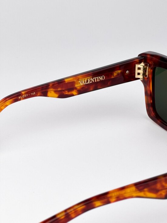 Valentino XXII VLS-106 X Square Sunglasses – Havana / Green (Unisex) main image 6